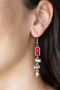 Earrings Fish Hook,Hematite,Red,Modern Day Artifact Red ✧ Earrings