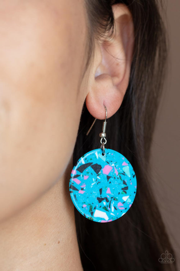 Tenaciously Terrazzo Blue ✧ Earrings Earrings