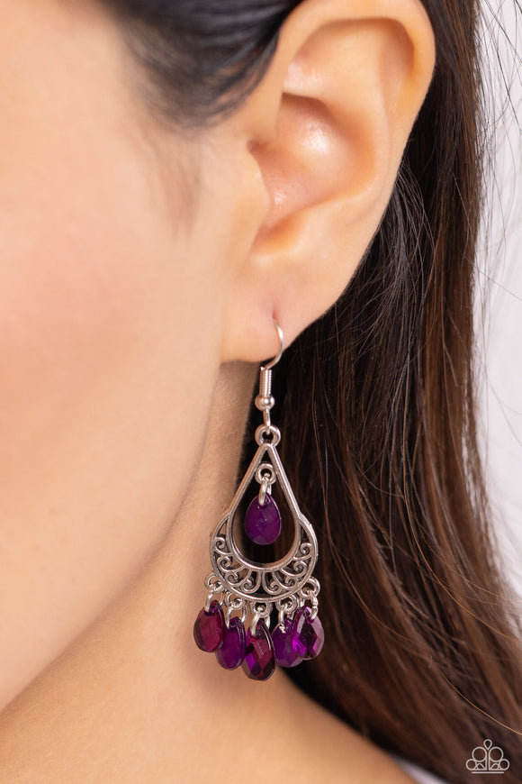 Beachside Ballroom Purple ✧ Earrings