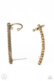 Give Me The SWOOP Brass ✧ Ear Crawler Post Earrings Ear Crawler Post Earrings