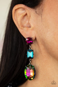 Earrings Post,Multi-Colored,Oil Spill,Extra Envious Multi ✧ Post Earrings