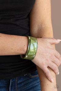 Bracelet Acrylic,Green,Urban Sparkle Wrap,Geo Glamper Green ✨ Urban Wrap