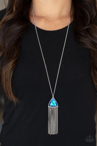 Blue,Necklace Long,UV Shimmer,Proudly Prismatic Blue ✨ Necklace