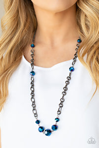 Blue,Gunmetal,long,Multi-Colored,Oil Spill,Prismatic Pick-Me-Up Multi ✧ Oil Spill Necklace
