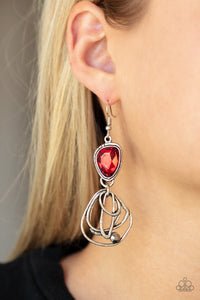 Earrings Fish Hook,Red,Galactic Drama Red ✧ Earrings
