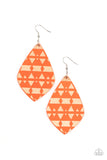 Zimbabwe Zoo Orange ✧ Wooden Earrings