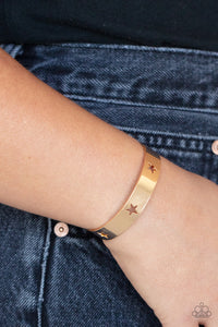 4thofJuly,Bracelet Cuff,Gold,Stars,American Girl Glamour Gold ✧ Cuff Bracelet