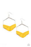 Suede Solstice Yellow ✧ Hexagon Earrings Earrings