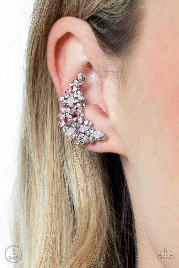 Prismatically Panoramic Pink ✧ Ear Crawler Post Earrings
