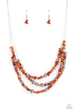 Placid Pebbles Orange ✧ Necklace Short