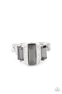 Hematite,Ring Wide Back,Silver,A GLITZY Verdict Silver ✧ Hematite Ring