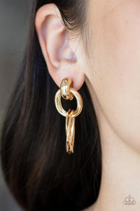 Earrings Post,Gold,Dynamically Linked Gold ✧ Post Earrings