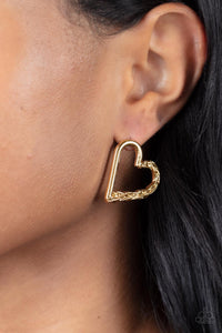 Earrings Post,Favorite,Gold,Hearts,Valentine's Day,Cupid, Who? Gold ✧ Post Earrings