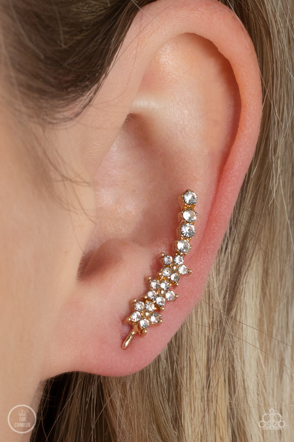 Flowery Finale Gold ✧ Ear Crawler Post Earrings