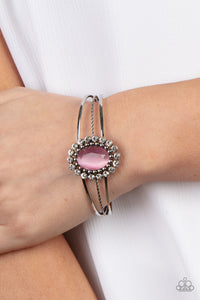Bracelet Cuff,Light Pink,Pink,Prismatic Flower Patch Pink ✧ Cuff Bracelet