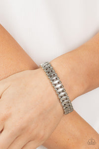 Bracelet Stretchy,Silver,Abstract Advisory Silver ✧ Bracelet