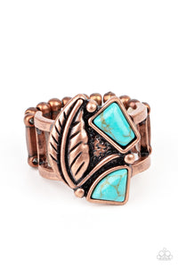 Copper,Ring Wide Back,Turquoise,Make the NEST of It Copper ✧ Ring