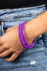 Bracelet Stretchy,Purple,Radiantly Retro Purple ✧ Bracelet
