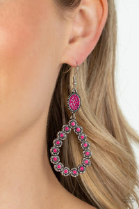 Earrings Fish Hook,Pink,Farmhouse Fashion Show Pink ✧ Earrings