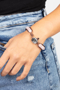Bracelet Button Loop Closure,Brown,Light Pink,Seasonal Bounty Pink ✧ Bracelet