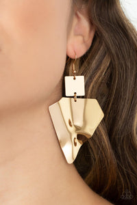 Earrings Fish Hook,Gold,Deceivingly Deco Gold ✧ Earrings