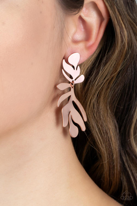 Palm Picnic Copper ✧ Post Earrings