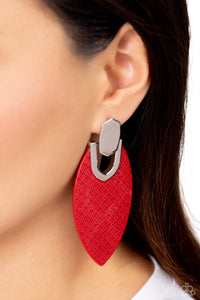 Earrings Leather,Earrings Post,Leather,Red,Wildly Workable Red ✧ Post Earrings