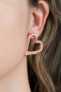 Copper,Earrings Post,Hearts,Valentine's Day,Cupid, Who? Copper ✧ Post Earrings