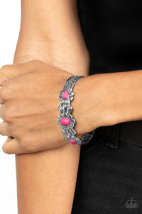 Bracelet Cuff,Pink,Silver,Winslow Walkabout Pink ✧ Cuff Bracelet