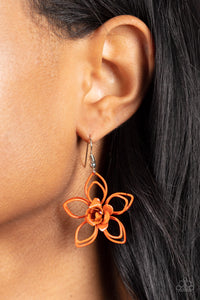 Earrings Fish Hook,Halloween,Orange,Botanical Bonanza Orange ✧ Earrings
