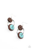 Artisanal Aesthetic Blue ✧ Wood Disc Earrings Earrings