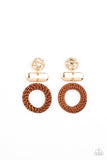 Woven Whimsicality Gold ✧ Wicker Post Earrings Post Earrings