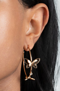 Earrings Hoop,Gold,Full Out Flutter Gold ✧ Hoop Earrings