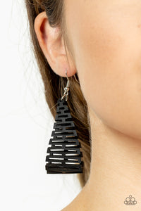 Black,Earrings Fish Hook,Earrings Leather,Leather,Urban Delirium Black ✧ Earrings