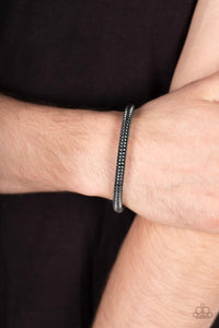 Black,Bracelet Cuff,Gunmetal,Men's Bracelet,Turbocharged Black ✧ Cuff Bracelet