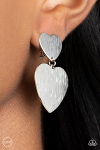 Earrings Clip-On,Hearts,Silver,Valentine's Day,Cowgirl Crush Silver✧ Heart Clip-On Earrings