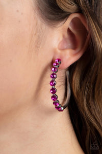 Earrings Hoop,Pink,Photo Finish Pink ✧ Hoop Earrings