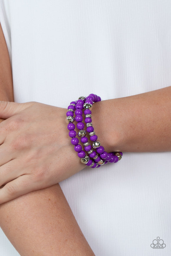 Vibrant Verve Purple ✧ Stretch Bracelet
