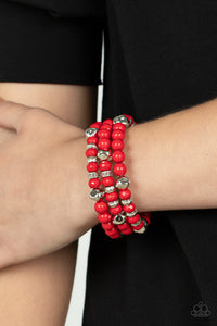 Bracelet Coil,Red,Vibrant Verve Red ✧ Coil Bracelet