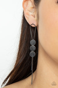 Black,Earrings Post,Gunmetal,Bolo Beam Black ✧ Post Earrings
