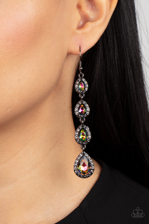 Confidently Classy Multi ✧ Oil Spill Hematite Earrings