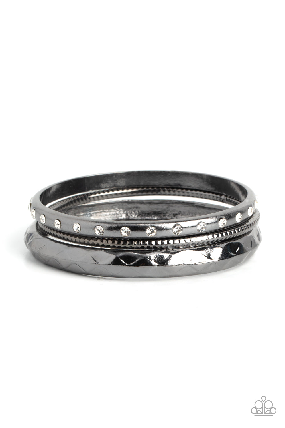 Confidently Curvaceous Black ✧ Bangle Bracelet