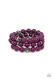 Poshly Packing Purple ✧ Stretch Bracelet