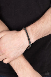Black,Bracelet Stretchy,Gunmetal,Men's Bracelet,Setting The Pace Black ✧ Stretch Bracelet