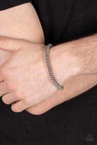 Bracelet Stretchy,Men's Bracelet,Silver,Setting The Pace Silver ✧ Bracelet