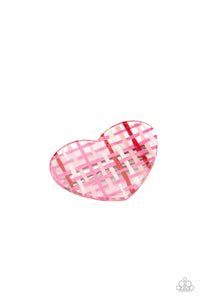 Hair Clip,Hearts,Light Pink,Pink,Red,Valentine's Day,Lover’s Lattice Multi ✧ Heart Hair Clip