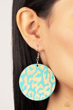 Catwalk Safari Blue ✧ Wood Earrings Earrings