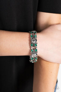 Bracelet Stretchy,Green,Hematite,Definitively Diva Green  ✧ Bracelet