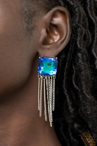Blue,Earrings Post,UV Shimmer,Supernova Novelty Blue ✧ Post Earrings