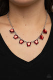 Experimental Edge Red ✧ Necklace Short